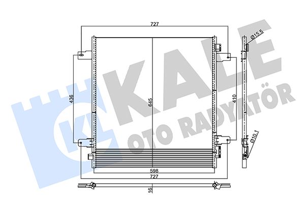 KALE OTO RADYATÖR 357930 İklimlendirme Sistemi Klima Radyatörü - NISSAN PATROL VI (Y62) uyumlu