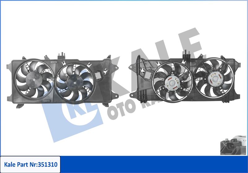 KALE OTO RADYATÖR 351310 Soğutma Sistemi Fan - FIAT DOBLO Kasa/büyük limuzin (223_) uyumlu