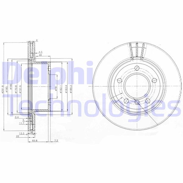 DELPHI BG3900C Fren Sistemleri Fren Diski - BMW 3 (E90) uyumlu