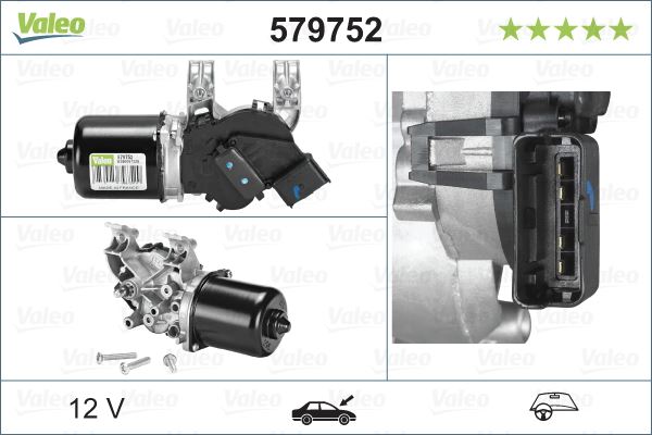 VALEO 579752 Kaporta & Gövde Parçaları Cam Silecek Mekanizması - CITROËN C3 I (FC_, FN_) uyumlu