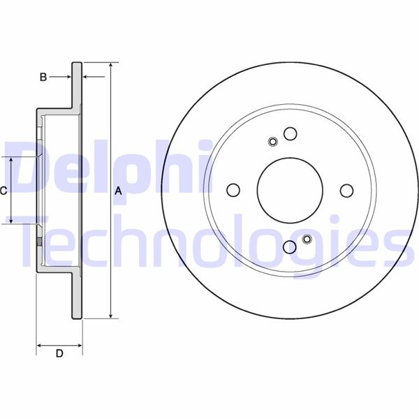 DELPHI BG2634 Fren Sistemleri Fren Diski - NISSAN PRIMERA Traveller (W10) uyumlu