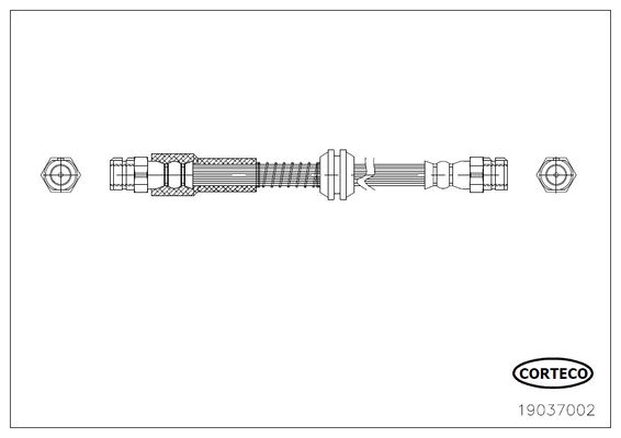 CORTECO 19037002 Fren Sistemleri Fren Hortumları - VW CADDY III Kasa/büyük limuzin (2KA, 2KH, 2CA, 2CH) uyumlu