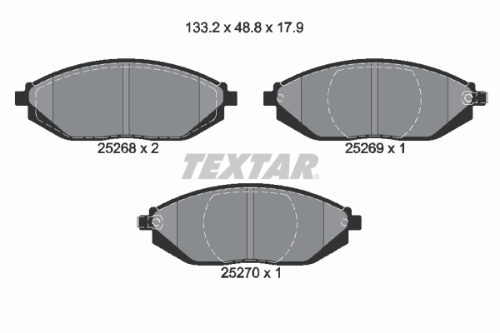 TEXTAR 2526801 Fren Sistemleri Fren Balatası - CHEVROLET SPARK (M300) uyumlu