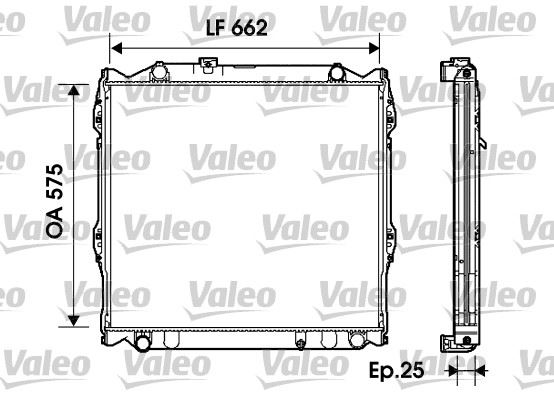 VALEO 734204 Soğutma Sistemi Su Soğutucu & Parçaları - TOYOTA LAND CRUISER 90 (_J9_) uyumlu