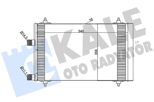 KALE OTO RADYATÖR 385600 İklimlendirme Sistemi Klima Radyatörü - CITROËN C5 I (DC_) uyumlu