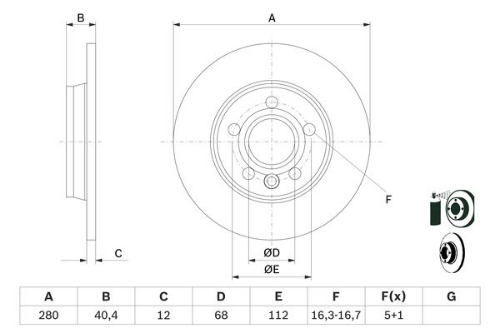 BOSCH 0 986 478 871 Fren Sistemleri Fren Diski - VW TRANSPORTER T4 Minibüs/Otobüs (70B, 70C, 7DB, 7DK, 70J, 70K, uyumlu