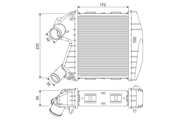 VALEO 818730 Motor Turbo Radyatörü - SMART CITY-COUPE (450) uyumlu