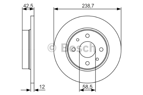 BOSCH 0 986 479 R61 Fren Sistemleri Fren Diski - LADA 1200-1500 Station wagon uyumlu