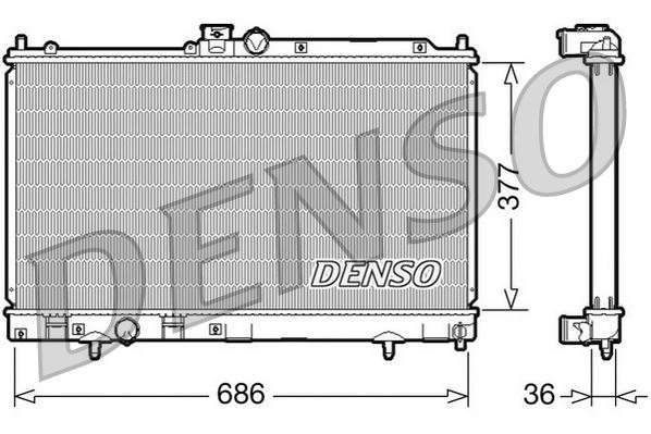 DENSO DRM45022 Soğutma Sistemi Su Soğutucu & Parçaları - MITSUBISHI LANCER VI (CJ_, CP_, CK_) uyumlu