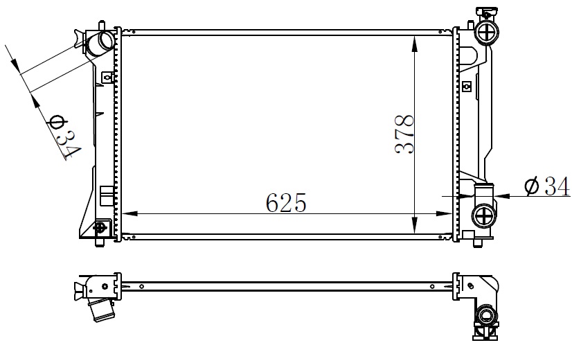 Su Radyatörü - BTO373016 Ürün Görseli