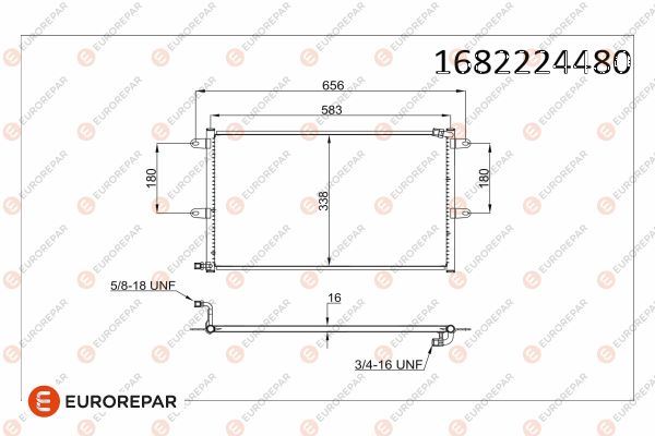 EUROREPAR 1682224480 İklimlendirme Sistemi Klima Radyatörü - SEAT IBIZA II (6K1) uyumlu