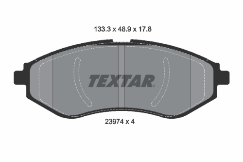 TEXTAR 2397401 Fren Sistemleri Fren Balatası - CHEVROLET AVEO / KALOS Sedan (T250, T255) uyumlu
