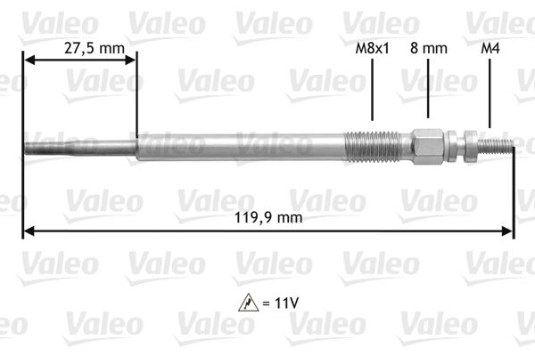 VALEO 345123 Ateşleme Sistemi Kızdırma Bujisi - VOLVO V70 III (135) uyumlu