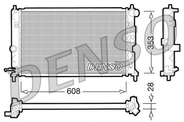 DENSO DRM20027 Soğutma Sistemi Su Soğutucu & Parçaları - OPEL VECTRA B Hatchback (J96) uyumlu