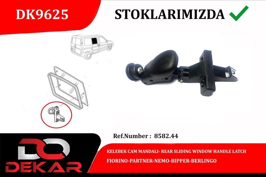 Kelebek Camı Mandalı - DEKAR - DK9625 Ürün Görseli