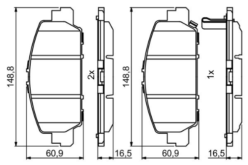 BOSCH 0 986 494 773 Fren Sistemleri Fren Balatası - HONDA HR-V (RU) uyumlu