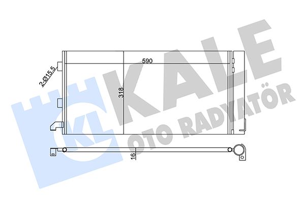 KALE OTO RADYATÖR 350570 İklimlendirme Sistemi Klima Radyatörü - FIAT PANDA (169_) uyumlu