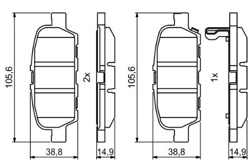 BOSCH 0 986 494 857 Fren Sistemleri Fren Balatası - NISSAN LEAF (ZE0) uyumlu