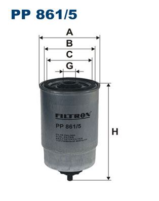 FILTRON PP 861/5 Yakıt Sistemi Yakıt Filtresi - DEUTZ-FAHR AGROLUX uyumlu