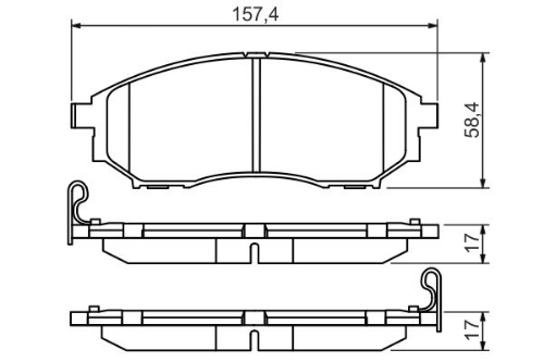 BOSCH 0 986 494 295 Fren Sistemleri Fren Balatası - NISSAN NAVARA NP300 (D40) uyumlu
