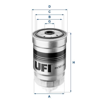 UFI 24.351.00 Yakıt Sistemi Yakıt Filtresi - ALFA ROMEO 75 (162_) uyumlu