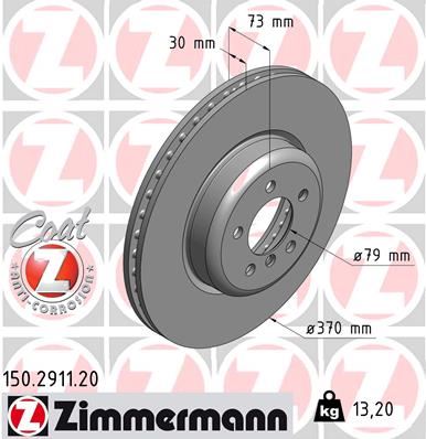 ZIMMERMANN 150.2911.20 Fren Sistemleri Fren Diski - BMW 3 (F30, F80) uyumlu