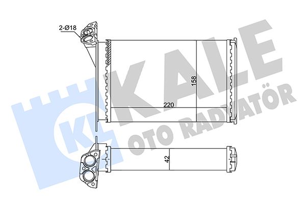 KALE OTO RADYATÖR 352045 İklimlendirme Sistemi İç Mekan Isı Değiştirici - BMW 3 (E30) uyumlu