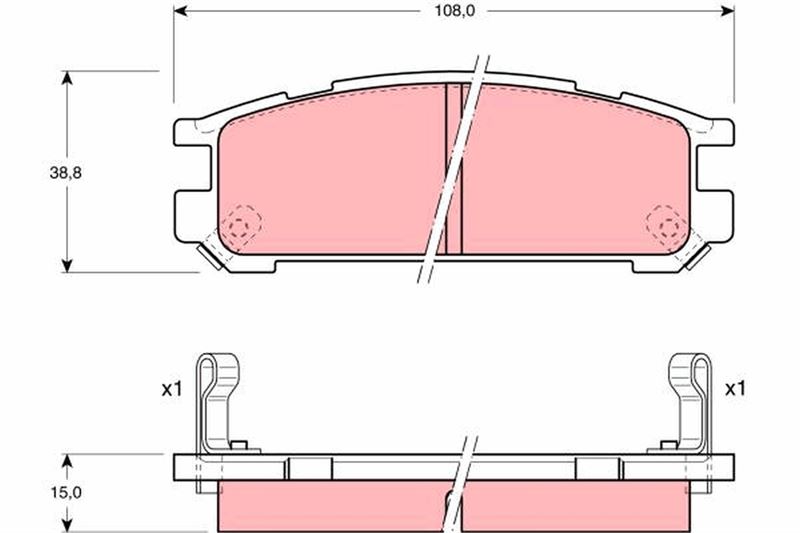 TRW GDB990 Fren Sistemleri Fren Balatası - SUBARU LEGACY I (BC) uyumlu