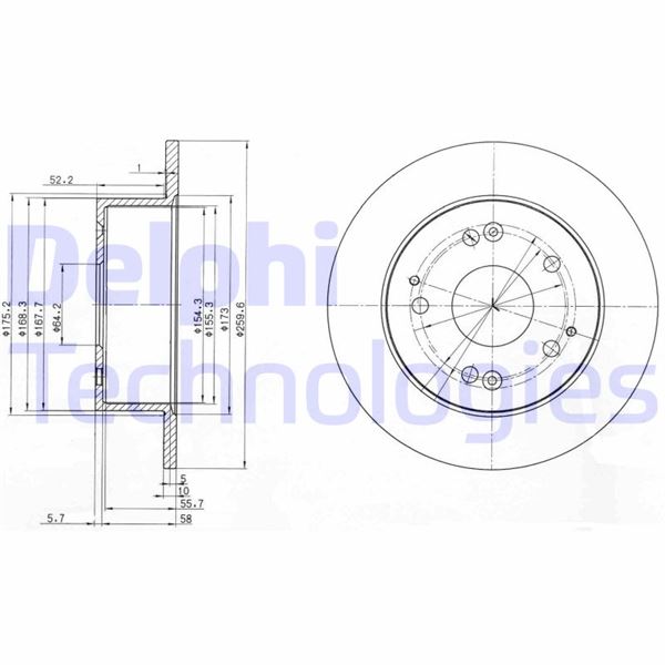 DELPHI BG3745 Fren Sistemleri Fren Diski - HONDA ACCORD VI (CK, CG, CH, CF, CL) uyumlu