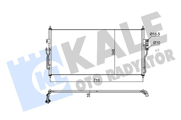 KALE OTO RADYATÖR 350645 İklimlendirme Sistemi Klima Radyatörü - NISSAN ALMERA Classic (B10) uyumlu