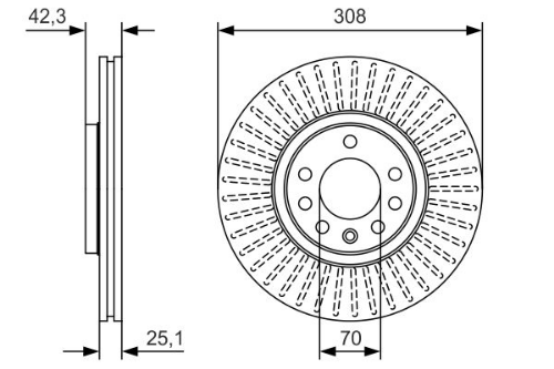BOSCH 0 986 479 W59 Fren Sistemleri Fren Diski - OPEL ASTRA G Coupe (T98) uyumlu