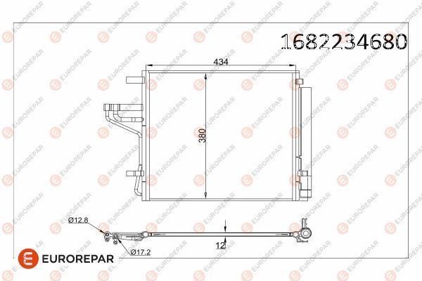 EUROREPAR 1682234680 İklimlendirme Sistemi Klima Radyatörü - KIA PICANTO III (JA) uyumlu