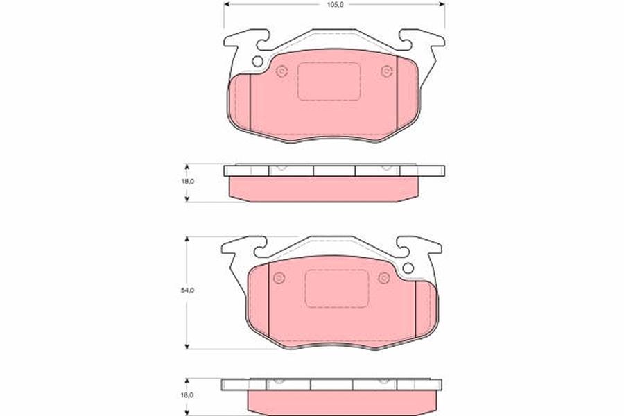 TRW GDB1615 Fren Sistemleri Fren Balatası - CITROËN SAXO (S0, S1) uyumlu