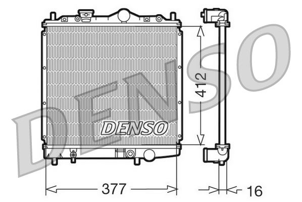 DENSO DRM45001 Soğutma Sistemi Su Soğutucu & Parçaları - MITSUBISHI LANCER IV (C6_A, C7_A) uyumlu