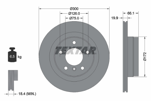 TEXTAR 92133003 Fren Sistemleri Fren Diski - BMW 3 Touring (E91) uyumlu
