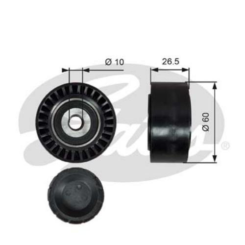 GATES T36190 Motor Yönlendirme & Kılavuz Makarası - CITROËN BERLINGO / BERLINGO FIRST Kasa/büyük limuzin (M_) uyumlu