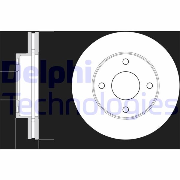 DELPHI BG4651C Fren Sistemleri Fren Diski - NISSAN NV200 / EVALIA Minibüs/Otobüs uyumlu