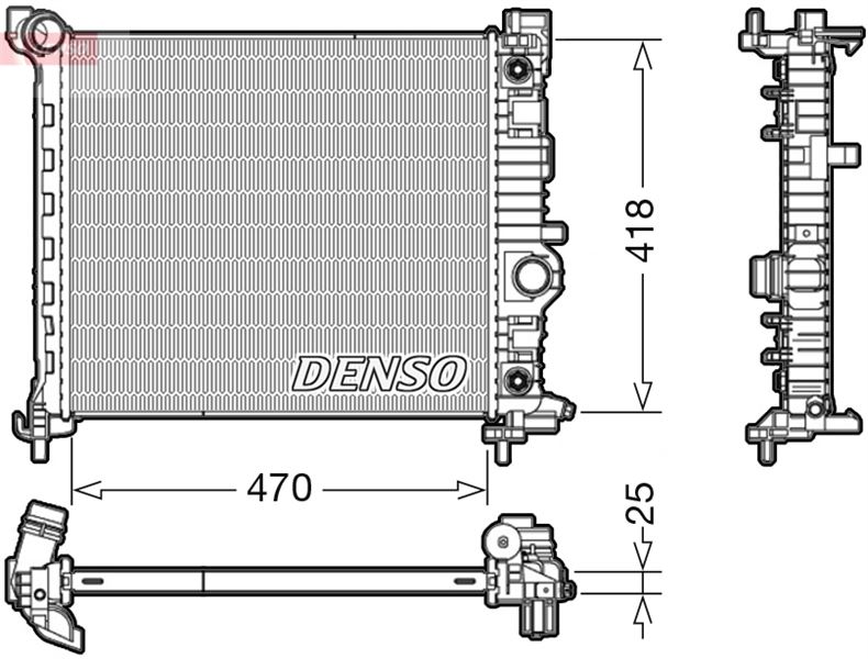 DENSO DRM20116 Soğutma Sistemi Su Soğutucu & Parçaları - OPEL MERIVA B MPV (S10) uyumlu