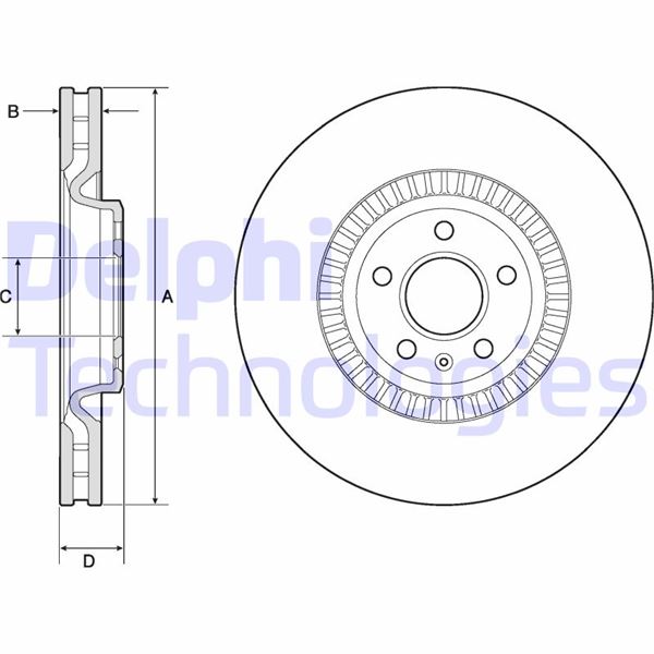 DELPHI BG9171C Fren Sistemleri Fren Diski - AUDI A7 Sportback (4GA, 4GF) uyumlu