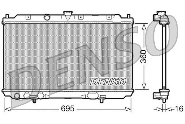 DENSO DRM46025 Soğutma Sistemi Su Soğutucu & Parçaları - NISSAN ALMERA II Hatchback (N16) uyumlu