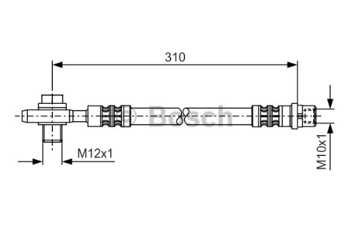 BOSCH 1 987 476 308 Fren Sistemleri Fren Hortumları - VW PASSAT B5 (3B2) uyumlu