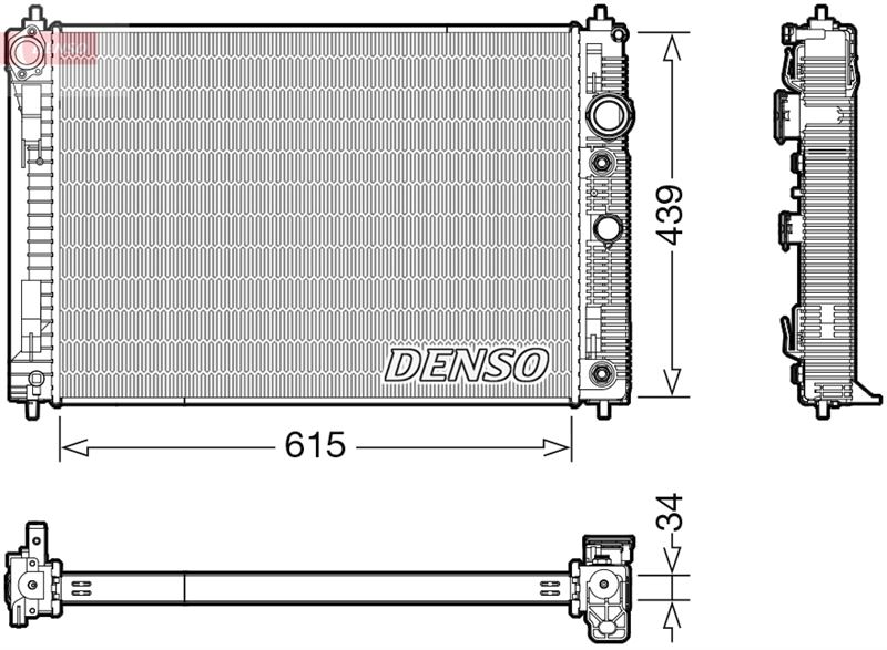 DENSO DRM46045 Soğutma Sistemi Su Soğutucu & Parçaları - INFINITI Q50 uyumlu