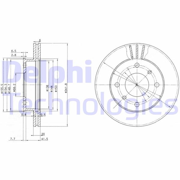 DELPHI BG2632 Fren Sistemleri Fren Diski - NISSAN PRIMERA (P10) uyumlu