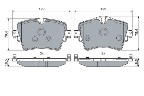 BOSCH 0 986 494 940 Fren Sistemleri Fren Balatası - BMW 2 Active Tourer (F45) uyumlu