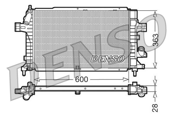 DENSO DRM20102 Soğutma Sistemi Su Soğutucu & Parçaları - OPEL ASTRA H Kombi van (L70) uyumlu