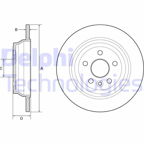 DELPHI BG4656C Fren Sistemleri Fren Diski - LAND ROVER FREELANDER 2 (L359) uyumlu