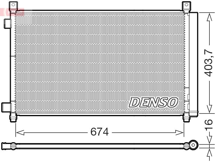 DENSO DCN46036 İklimlendirme Sistemi Klima Radyatörü - NISSAN X-TRAIL III (T32_, T32R, T32RR) uyumlu