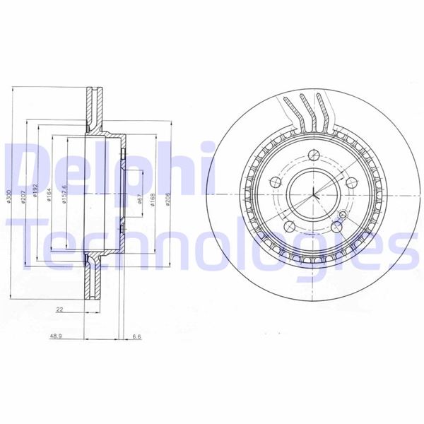 DELPHI BG4226C Fren Sistemleri Fren Diski - MERCEDES-BENZ C-SERISI (W204) uyumlu