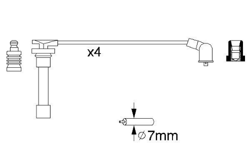 BOSCH 0 986 356 793 Ateşleme Sistemi Ateşleme Kablosu - HONDA ACCORD V (CC, CD) uyumlu