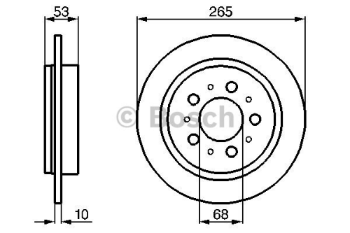 BOSCH 0 986 478 042 Fren Sistemleri Fren Diski - VOLVO 740 (744) uyumlu